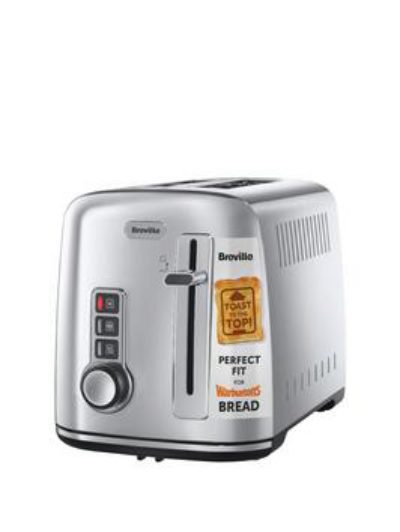 Breville Vtt570 Warburtons 2-Slice Toaster - Polished Stainless Steel Breville Vtt570 Warburtons 2-Slice Toaster - Polished Stainless Steel